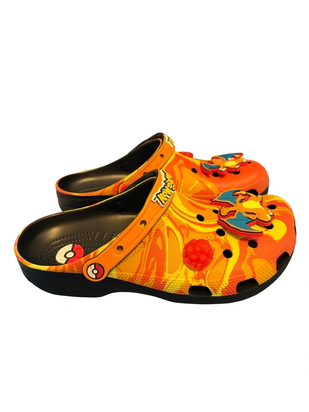 NWT & Box CROCS Pokemon Classic Clogs Charizard Org/Ylw Men Size 9, Women 11